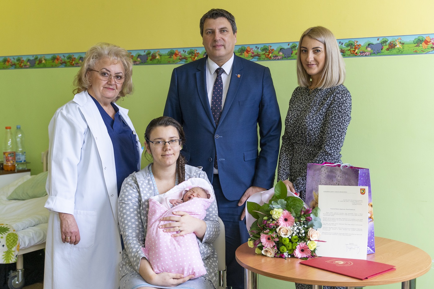 Powitane pierwszego urodzonego dziecka w 2020 roku w Szpitalu w Proszowicach