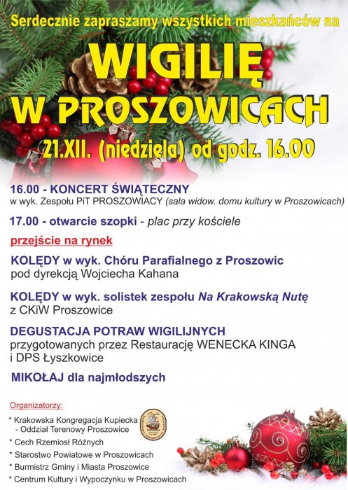 Wigilia w Proszowicach