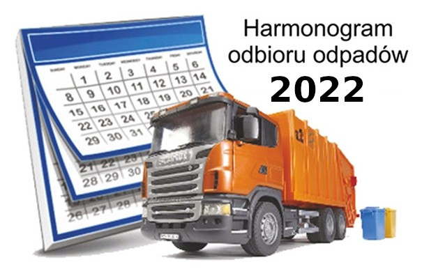 Harmonogram odbioru odpadów w Gminie Proszowice na rok 2022